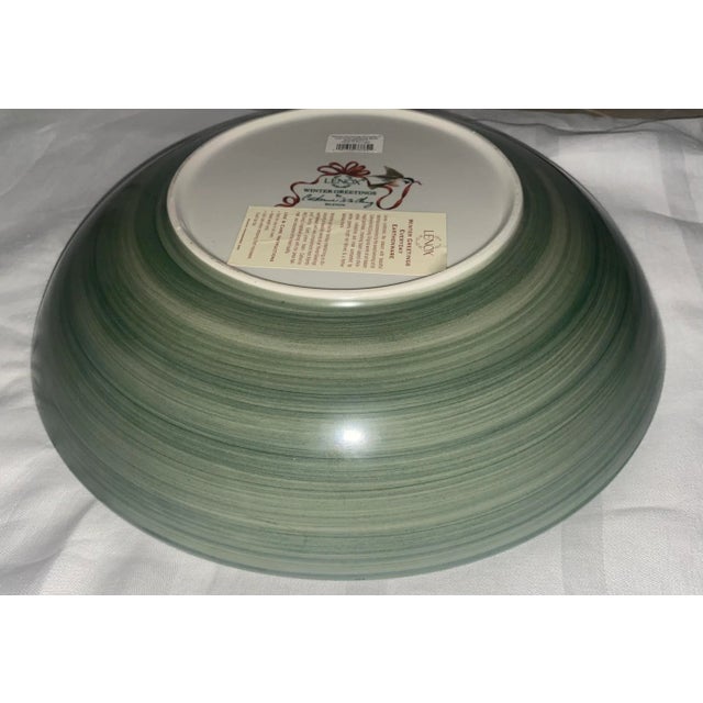 Lenox Winter Greetings Large Serving Bowl Excellent Mint Condition For Sale - Image 10 of 12