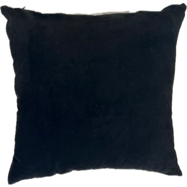 Made in the USA the cover of this pillow is a beautifully designed Italian suede background with slight textured print....