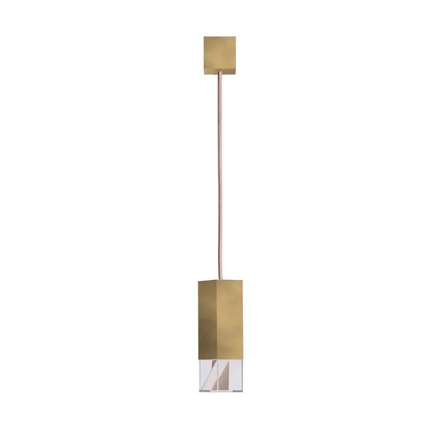 Lamp one brass 02 revamp edition by formaminima dimensions: d5 x w5 x h 17 cm. Materials: body lamp and ceiling rose:...