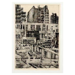 Poul Skov Sørensen, Byggeplads, Lithograph For Sale