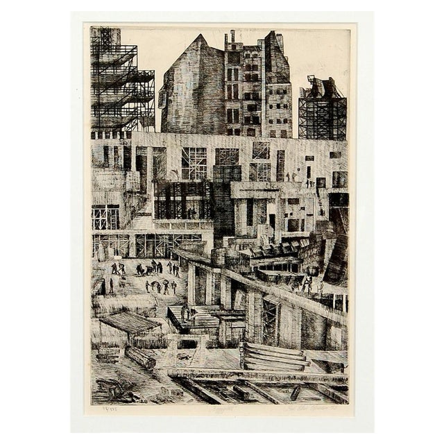 Poul Skov Sørensen, Byggeplads, Lithograph For Sale