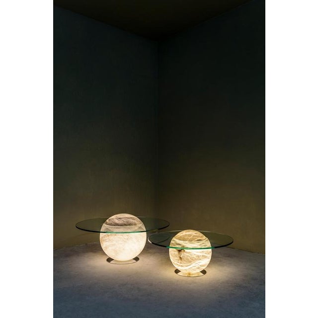 Contemporary Small Solaris Floor Lamp by United Alabaster For Sale - Image 3 of 6