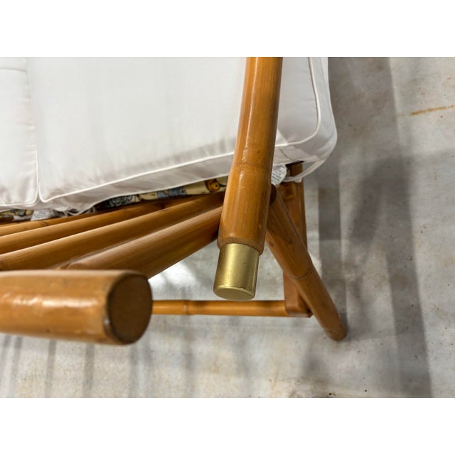 Camel John Wisner, Refurbished Far Horizons Sofa and Chair Set by Ficks Reed. Iconic Mid-Century, Vintage Bentwood in Excellent Condition. For Sale - Image 8 of 11