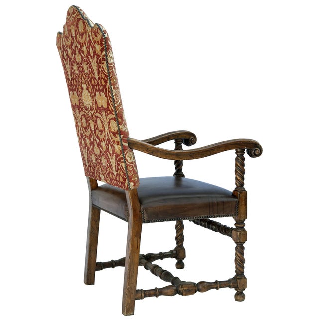 Early 20th Century Large Entry Chairs- a Pair For Sale - Image 4 of 12