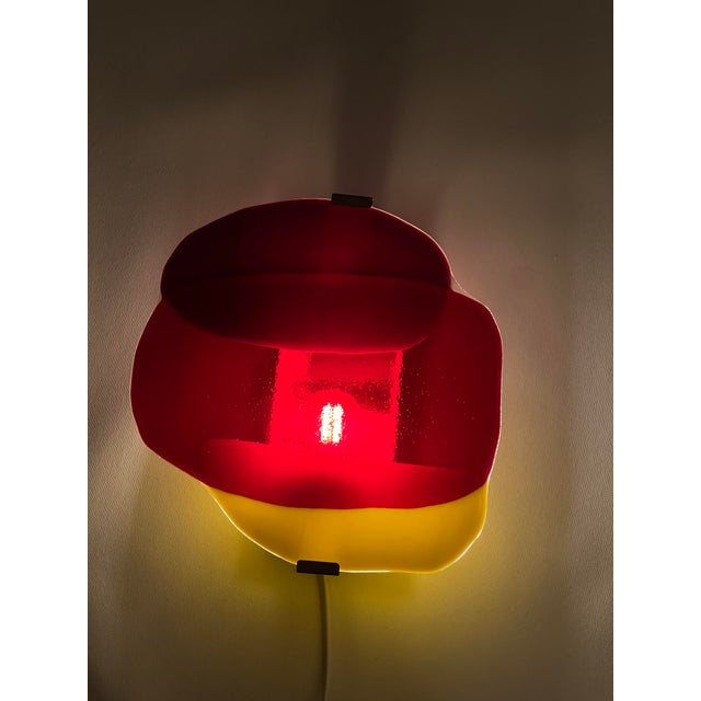 Handcrafted Glass Wall Light by Olga Meyzinger For Sale - Image 6 of 7