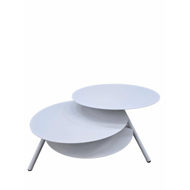 White Trio Big White Coffee Table Attributed to Julian Appelius for Pulpo For Sale - Image 8 of 11