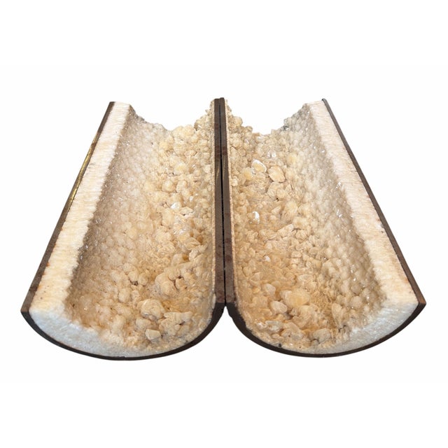 Galvanized Pipe Mineral Geode Industrial Chic Table Art For Sale In Los Angeles - Image 6 of 8