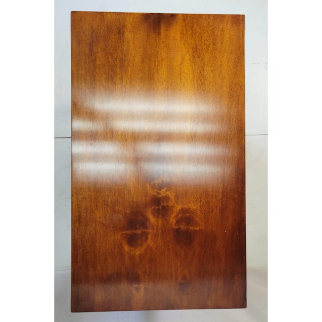 Brass 1940s American Second Empire Mahogany Console Table With Mirror Glass For Sale - Image 8 of 12