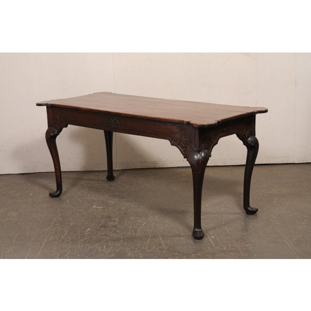 18th Century Portuguese Baroque Walnut Carved Console Table For Sale In Atlanta - Image 6 of 12