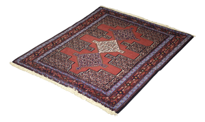 Vintage Middle Eastern Hand-Woven Senneh Rug, 1960s