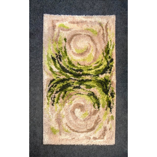 Italian Wool Rug with Psychedelic Designs, 1970s For Sale - Image 4 of 4