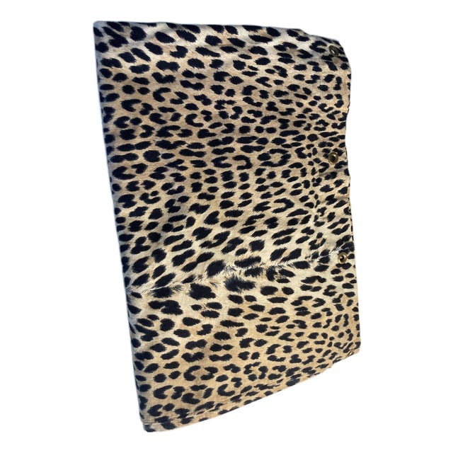 Custom Made Shower Curtain in Leopard Print Cotton For Sale