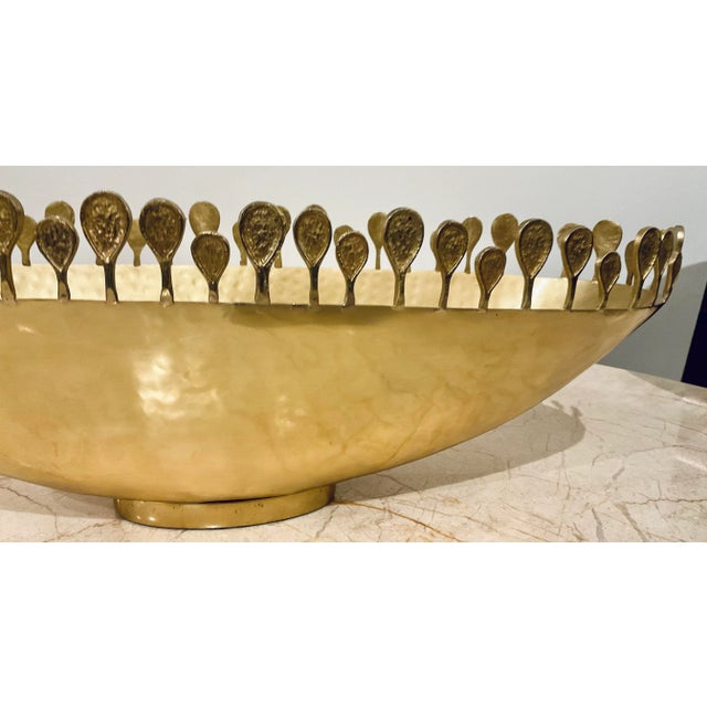 John Richard Organic Modern Oblong Brass Bowl For Sale - Image 4 of 4