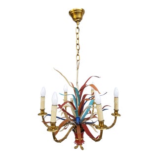 Maison Bagues "Feuillage" 6 Lights Chandelier For Sale