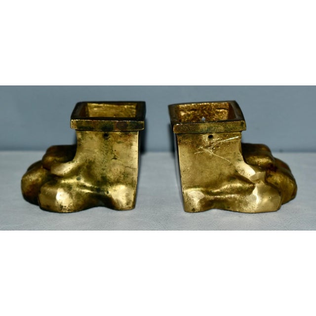 Antique (1880's) Brass Ormolu has a French Empire Style. Burnished Brass Color. The Measurements: 2"W x 2.75"D x 2.25"H...