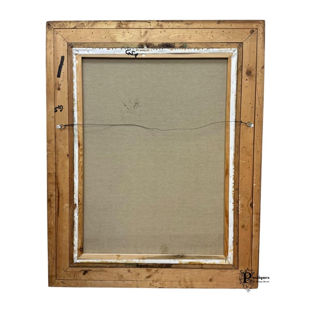 Wood Vintage Impressionist Style Signed Oil Print Still Life Artwork For Sale - Image 7 of 8