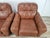 Metal Vintage Italian Brown Leather Club Chairs, 1970s, Set of 2 For Sale - Image 7 of 17
