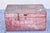 Antique Primitive Country Red Distress Painted Wood Treasure Blanket Chest Trunk. Item features a red distressed/weathered...
