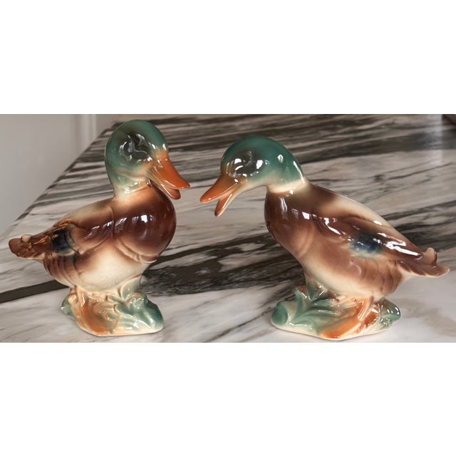Mid-Century Modern Mid-Century Modern Mallard Duck Figures by Royal Copley For Sale - Image 3 of 10