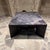 For your consideration Post-Modern Goatskin Coffee Table. Rectangular shape with angled legs. Wood table wrapped in...