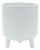 Ribbed Stone Footed Planter 7"H For Sale