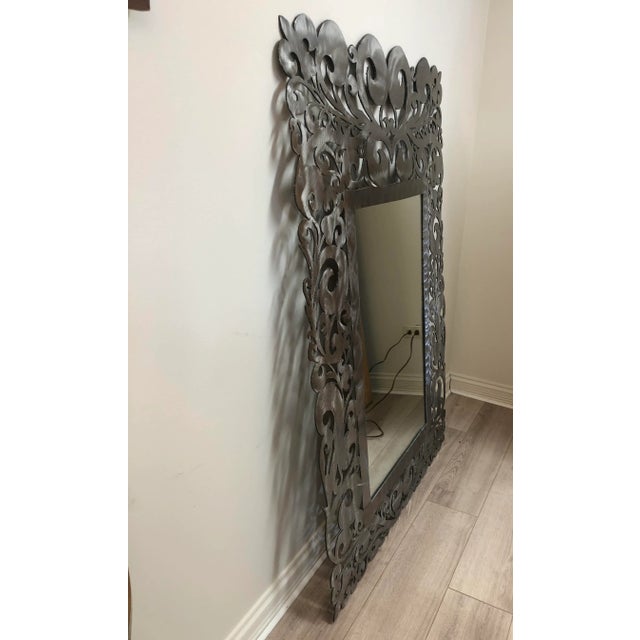 This massive mirror is one of a kind. Merchandise Mart Artist item is laser carved from a piece of steel. Heavy and...