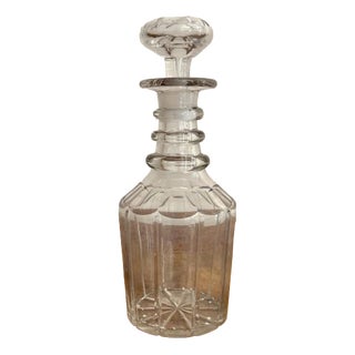 Antique Victorian Glass Decanter, 1880 For Sale