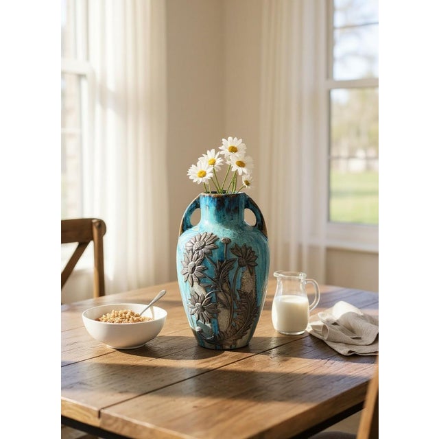 Vintage Stoneware Vase from Pierrefonds, 1930s For Sale - Image 10 of 11