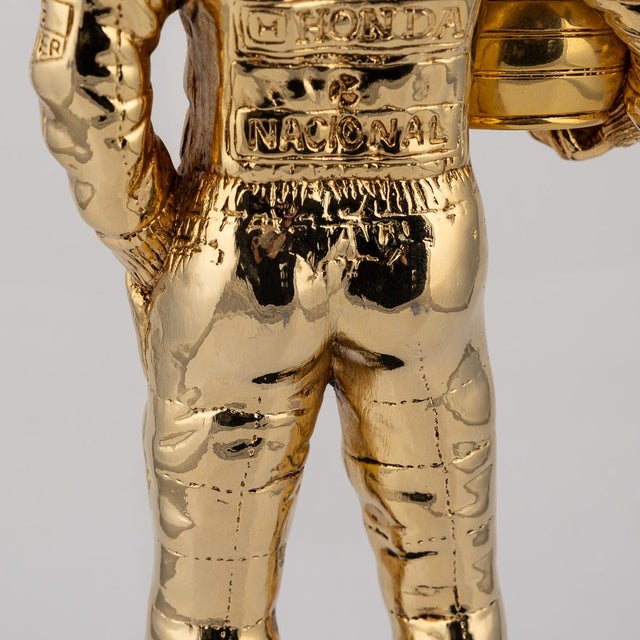 Ayrton Senna F1 Trophy Statue in 24 Karat Gold-Plated Silver, 2014 For Sale - Image 13 of 18