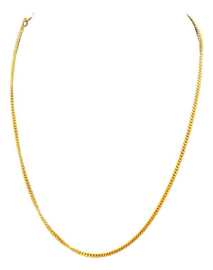 24 Karat Pure Gold Hand Made Yellow Gold Chain Necklace, 8 Gm, 16 Inch
