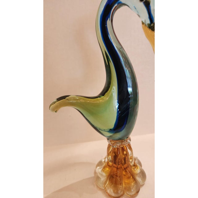 Mid 20th Century Mid 20th Century Murano Style Crane Sculpture For Sale - Image 5 of 6