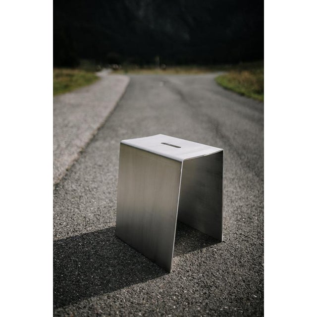 Como Aluminum Stool by Form & Eisen For Sale - Image 11 of 18