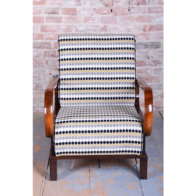 Art Deco Adjustable Armchairs from J. Halabala, Czech, 1920s, Set of 2 For Sale - Image 13 of 18