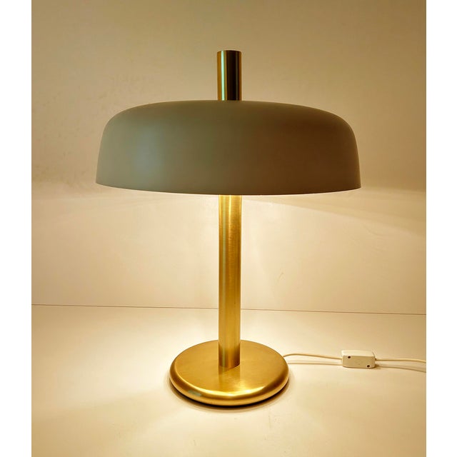 Very large midcentury desk lamp from the 1970s, designed by hillebrand germany. dimensions: h 22.83 in. X w 17.32 in. h 58...