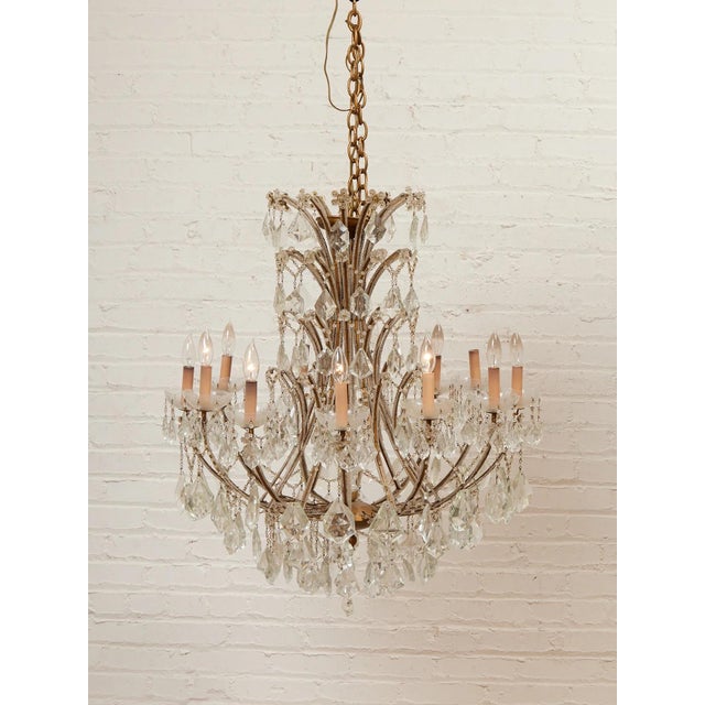 Early 20th Century Antique Maria Theresa Crystal Large Chandelier For Sale - Image 5 of 5