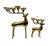 1970s Mid Century Set of Solid Brass Reindeer Candelabra Sculptures Vtg. For Sale - Image 5 of 8