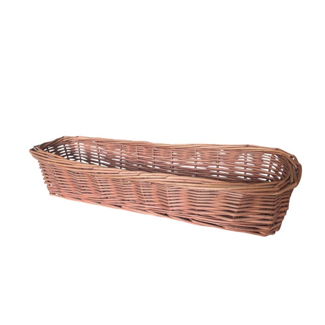 Vintage French Country Wicker Baguette Bread Basket For Sale - Image 13 of 14