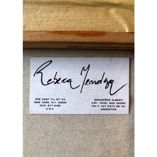 Rebeca Mendoza, Argentine Abstract Constructivist Quadriptych Oil Painting Latin American Woman, 1990 For Sale - Image 10 of 10