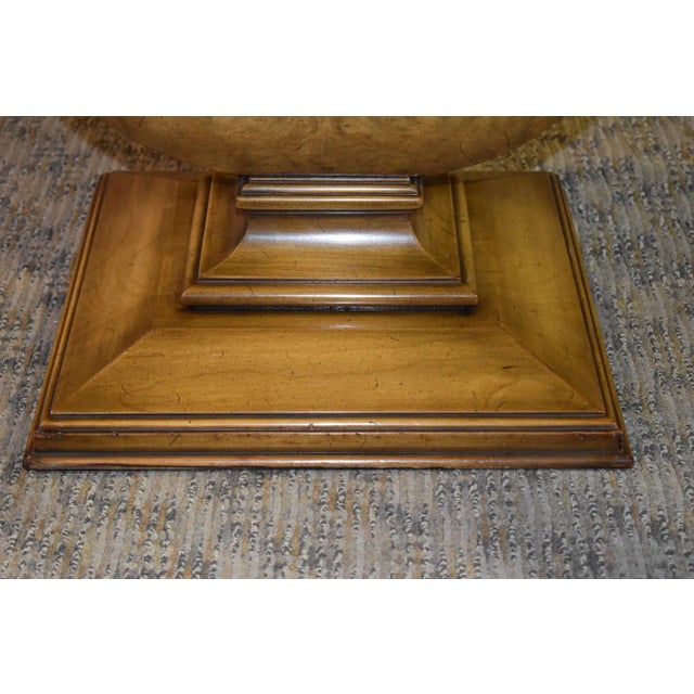 Weiman Weiman Burl Wood Side Table Kameo Neo Classic Inlaid Pedestal End Stand For Sale - Image 4 of 12