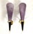 Pair of tall purple Murano glass and brass sconces by Mila Schon, Italy Mid Century Modern. Circa 1970. The sconces are...