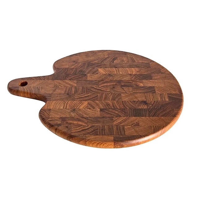 Mid-Century Modern 1960s Danish Teak Wood Charcuterie/Carving Board For Sale - Image 3 of 10