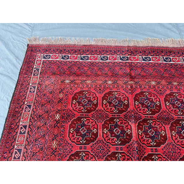 Fine Quality Red Bokhara Hand-Knotted Wool Rug - 7'9" X 5'5" For Sale - Image 13 of 16