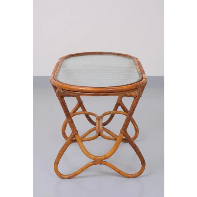 Wood Wicker Coffee Table from Rohé Noordwolde, Holland, 1950s For Sale - Image 7 of 9