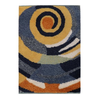 Rug & Kilim’s Mid Century Modern Rug, Polychromatic Geometric Pattern For Sale