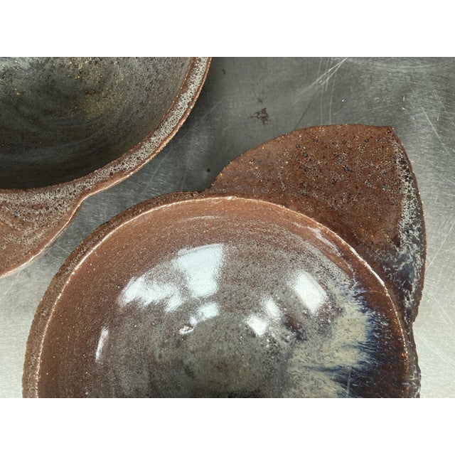 2020s Ice Cream Bowls With Metallic Glaze, Set of Four For Sale - Image 5 of 6