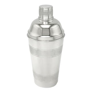 Vintage Ph Vogel & Co. Engine Turned Cocktail Shaker Made in England For Sale