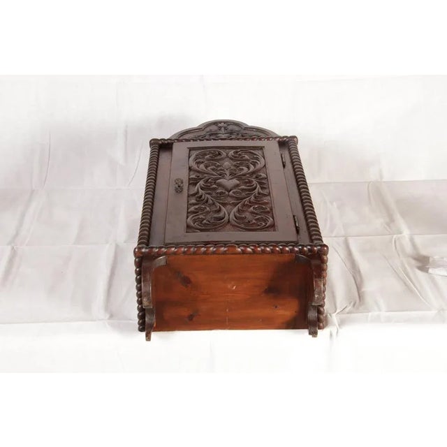 Antique Walnut Wall Cabinet, 1900 For Sale - Image 13 of 18