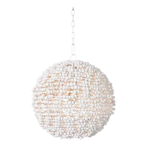 Matthew Izzo Home Leena Sphere Wood Beaded Pendant Light