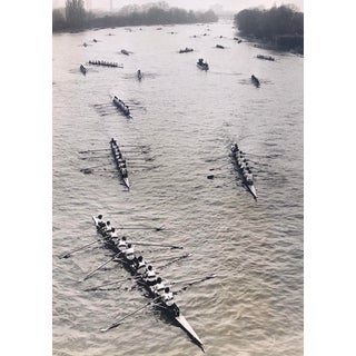 1971 Photo of Rowing Race on the Thames River For Sale