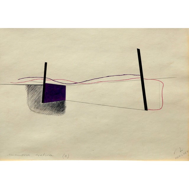 Abstract Expressionism "Memoria Erotica" Abstract Lithograph, Signed, 20th Century, Unframed by Nicholas Pogany For Sale - Image 3 of 7